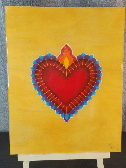 Handpainted "Corazon Bolitas"