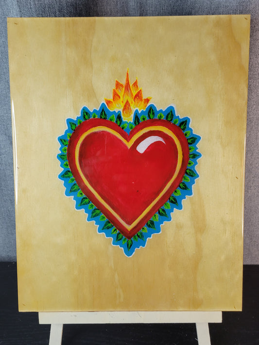 Handpainted "Corazon Leaves"