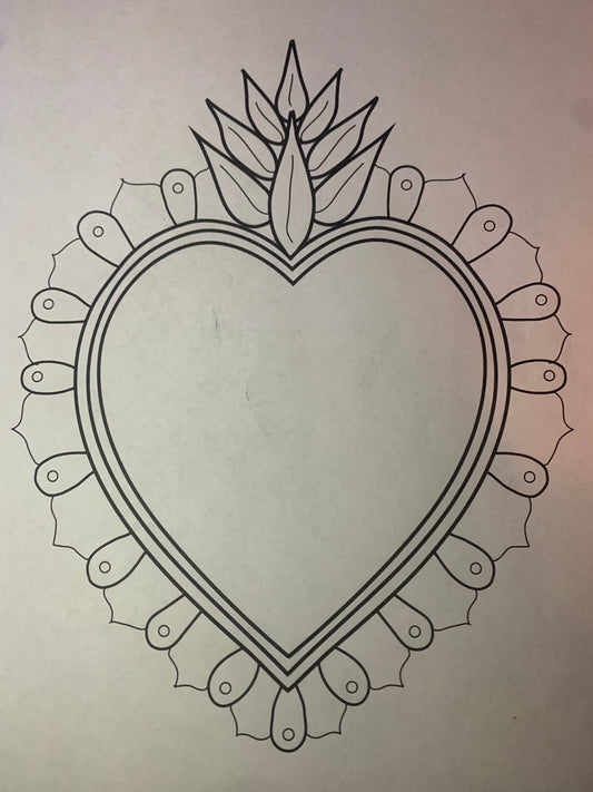 Vinyl Decal "Corazon Fluted"