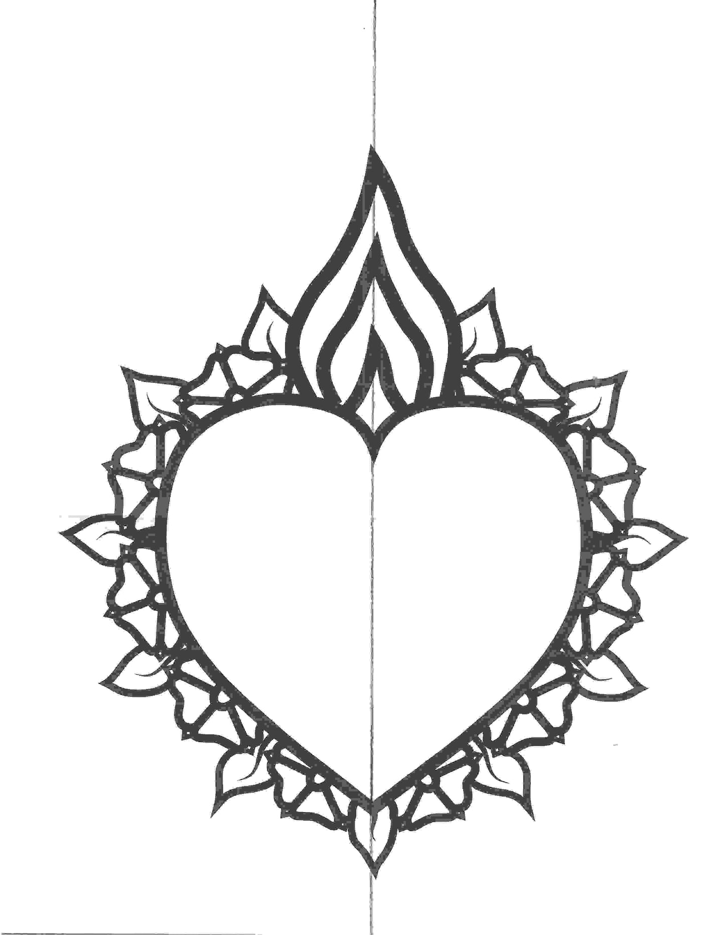 Vinyl Decal "Corazon Flowers"